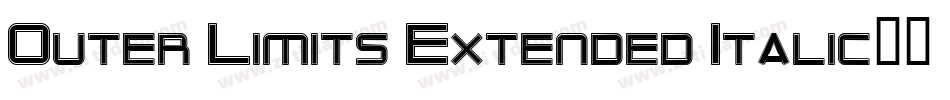 Outer Limits Extended Italic字体转换
